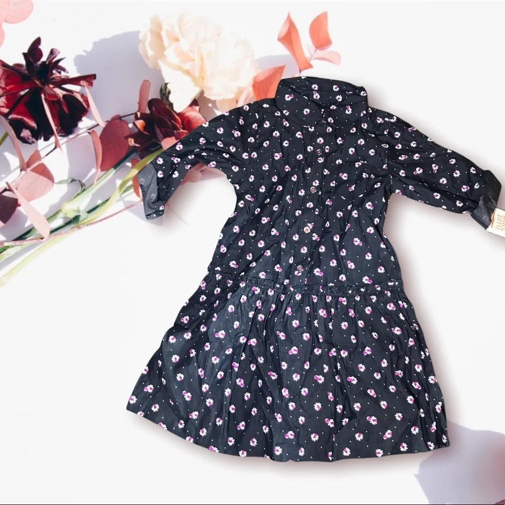 Retro Carter’s 5T Floral Girls Dress Deadstock Vintage Flowers NWT NEW